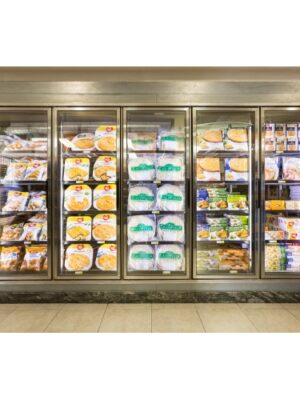Freezer section of Greek International Market